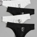 Guys 4pcs Letter Graphic Brief