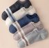 Guys 5pairs Striped Ankle Socks