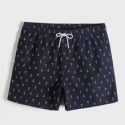 Guys Allover Anchor Print Drawstring Swim Trunks