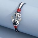 Guys Anchor Decor Layered Bracelet