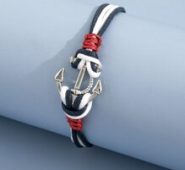 Guys Anchor Decor Layered Bracelet