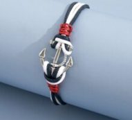 Guys Anchor Decor Layered Bracelet