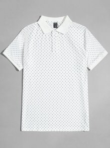 Guys Argyle Print Polo Shirt