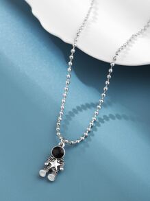 Guys Astronaut Charm Necklace