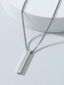 Guys Bar Charm Necklace