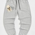 Guys Bear& Slogan Graphic Sweatpants