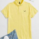 Guys Bird Print Polo Shirt