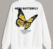 Guys Butterfly Print Sweatshirt