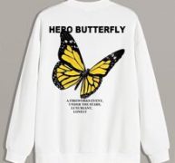 Guys Butterfly Print Sweatshirt