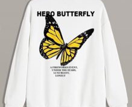 Guys Butterfly Print Sweatshirt