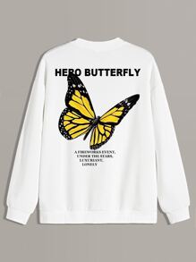 Guys Butterfly Print Sweatshirt