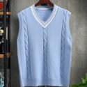 Guys Cable Knit Sweater Vest Without Tee