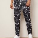 Guys Camo Print Drawstring Waist Pants