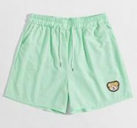 Guys Cartoon Bear Patched Shorts