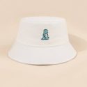 Guys Cartoon Dinosaur Embroidered Bucket Hat