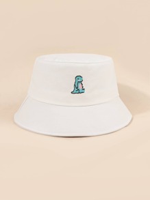 Guys Cartoon Dinosaur Embroidered Bucket Hat