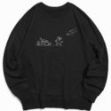 Guys Cartoon Dinosaur Graphic Sweatshirt