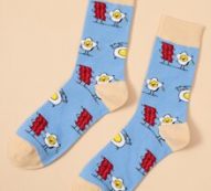 Guys Cartoon Graphic Socks