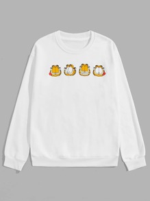 Guys Cartoon Graphic Sweatshirt