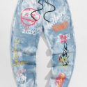 Guys Cartoon & Letter Graphic Drawstring Waist Sweatpants