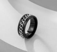 Guys Chain Decor Ring
