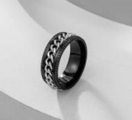 Guys Chain Decor Ring