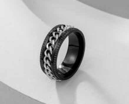 Guys Chain Decor Ring