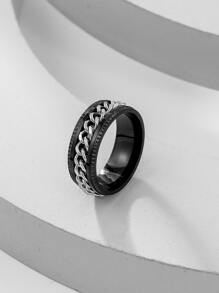 Guys Chain Decor Ring