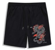 Guys Chinese Dragon Graphic Drawstring Shorts