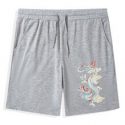 Guys Chinese Dragon Print Shorts