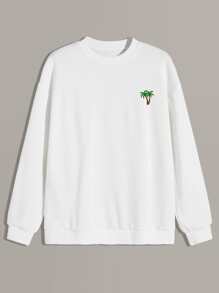 Guys Coconut Tree Graphic Sweatshirt