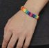 Guys Color Block Braided Bracelet