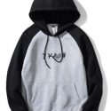 Guys Colorblock Drawstring Kangaroo Pocket Hoodie