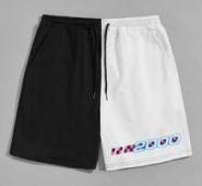 Guys Colorblock Letter Graphic Shorts