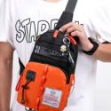 Guys Colorblock Letter Patch Sling Bag