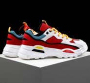 Guys Colorblock Mesh Panel Chunky Sneakers
