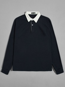 Guys Contrast Collar Polo Shirt