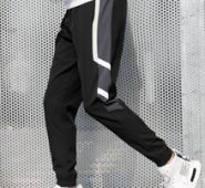 Guys Contrast Panel Drawstring Sweatpants