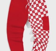 Guys Contrast Plaid Pocket Drawstring Pants