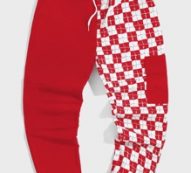 Guys Contrast Plaid Pocket Drawstring Pants