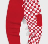 Guys Contrast Plaid Pocket Drawstring Pants
