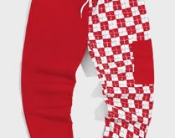 Guys Contrast Plaid Pocket Drawstring Pants