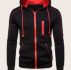 Guys Contrast Topstitching Drawstring Hoodie