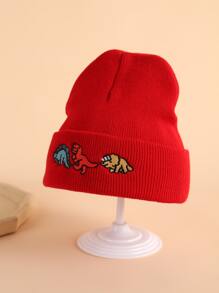 Guys Dinosaur Embroidered Beanie