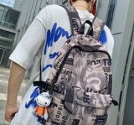 Guys Doll Decor Letter Graphic Classic Backpack