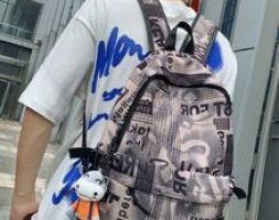 Guys Doll Decor Letter Graphic Classic Backpack