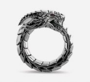 Guys Dragon Design Ring