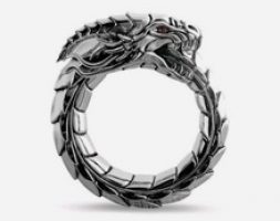 Guys Dragon Design Ring