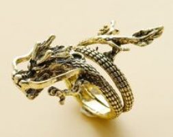 Guys Dragon Design Ring