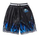 Guys Fire Print Stripe Tape Drawstring Shorts